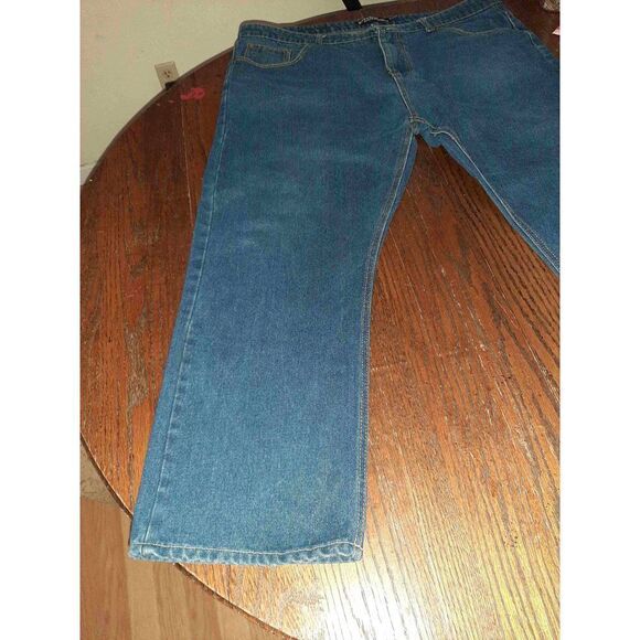 42x34 Blue Buffalo Outdoors Denim Blue Jeans Straight Leg Good Used Condition - Picture 4 of 5